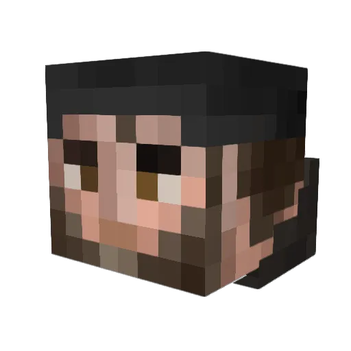 GrandWapiti Minecraft avatar head, 3D render