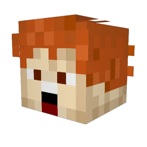 GrandWilla3993 Minecraft avatar head, 3D render