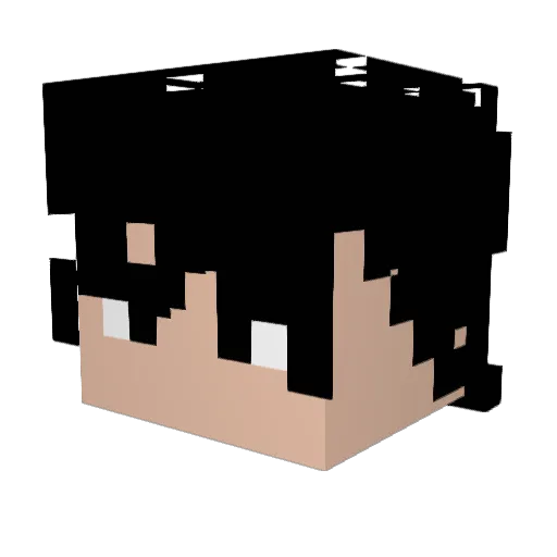 GrandZaniac Minecraft avatar head, 3D render
