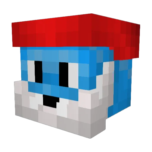 Grand_Schtroumpf Minecraft avatar head, 3D render