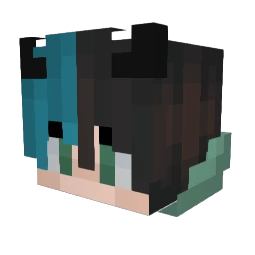 Grandaco Minecraft avatar head, 3D render