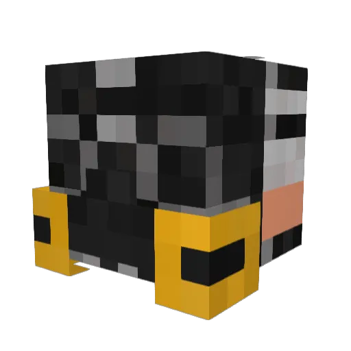 Grandade Minecraft avatar head, 3D render