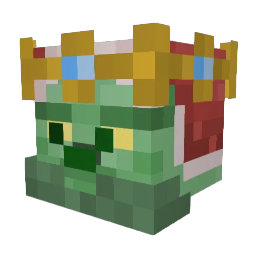 GranddaddyGrinch Minecraft avatar head, 3D render