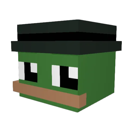 GrandeAtoa Minecraft avatar head, 3D render
