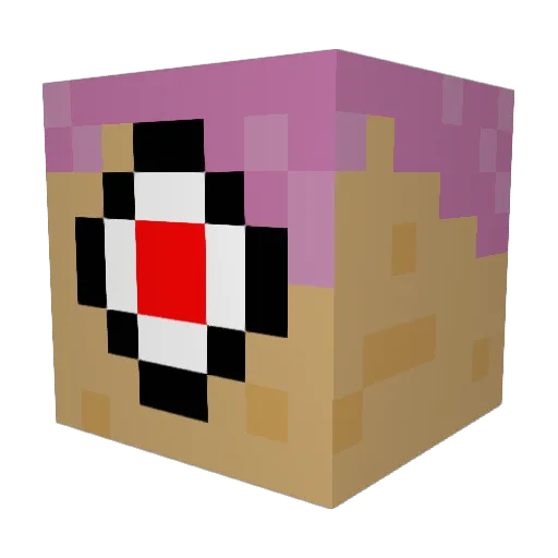 GrandePeen Minecraft avatar head, 3D render