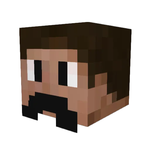 Grande_Italia Minecraft avatar head, 3D render