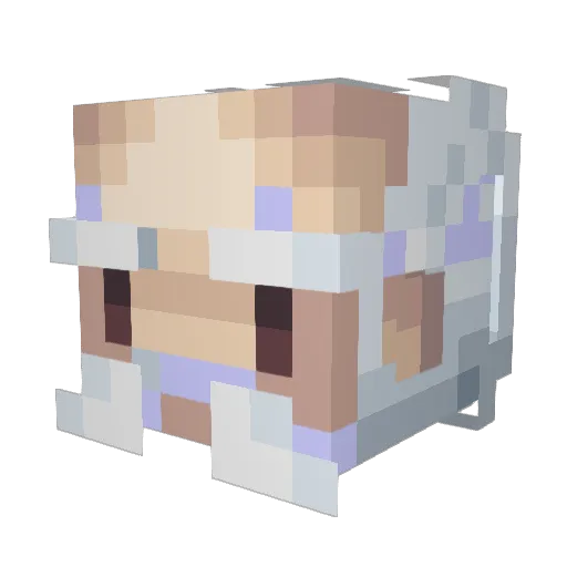 Grandero Minecraft avatar head, 3D render