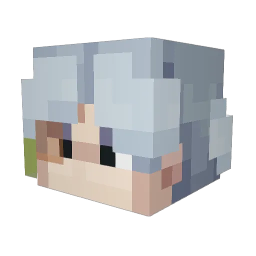 Grandfell Minecraft avatar head, 3D render