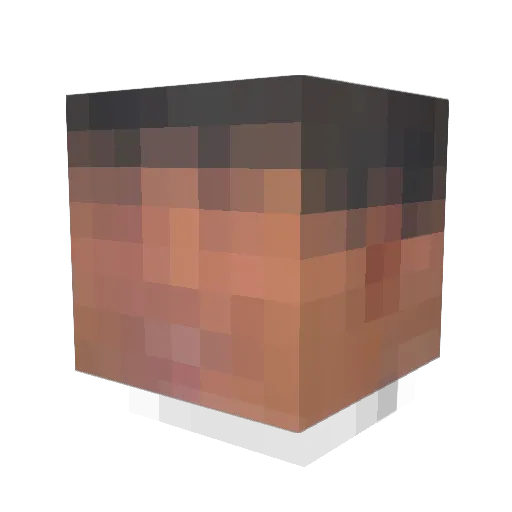 Grandflowers Minecraft avatar head, 3D render