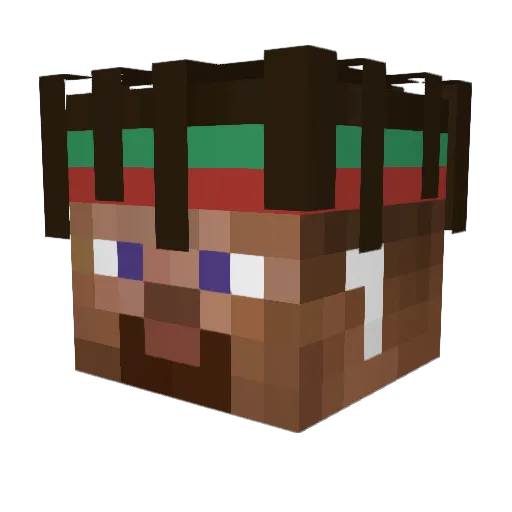 Grandma945 Minecraft avatar head, 3D render
