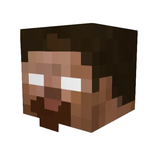GrandmaGoku Minecraft avatar head, 3D render