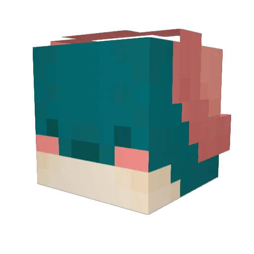 GrandmaPhrog Minecraft avatar head, 3D render