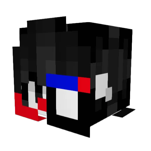 Grandnands Minecraft avatar head, 3D render