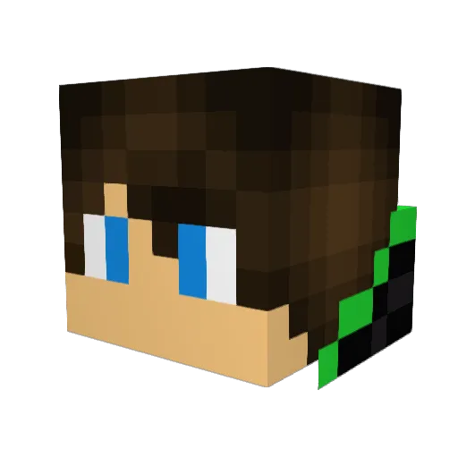 Grandolf_ Minecraft avatar head, 3D render