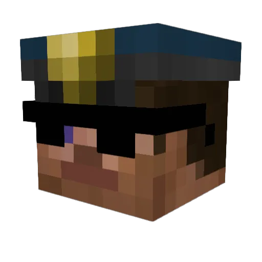 GrandpaLemon1130 Minecraft avatar head, 3D render
