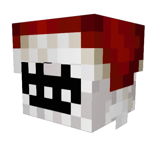 GrandpaSanta Minecraft avatar head, 3D render