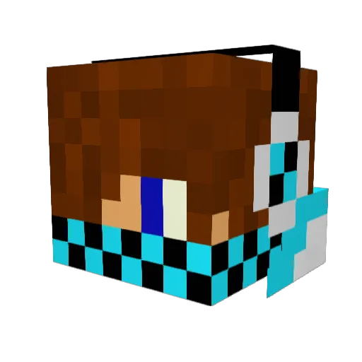 GrandpasOven Minecraft avatar head, 3D render