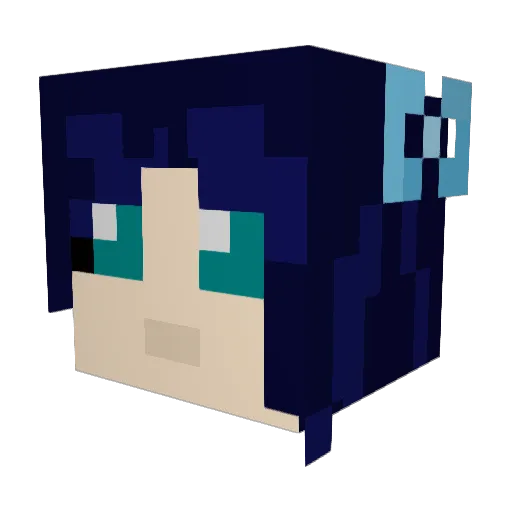 Grandpinecone Minecraft avatar head, 3D render