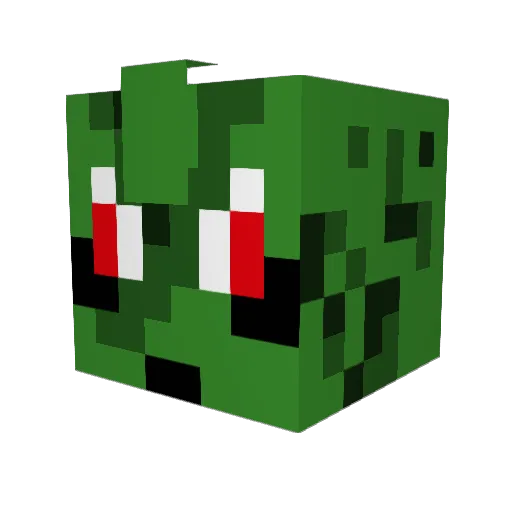 Grandvolt Minecraft avatar head, 3D render