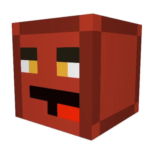 Graneable Minecraft avatar head, 3D render
