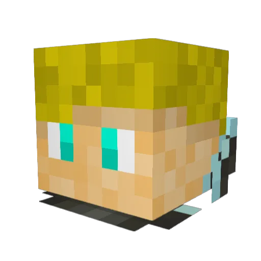 Graners Minecraft avatar head, 3D render