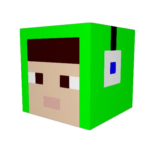 Grangeorge Minecraft avatar head, 3D render