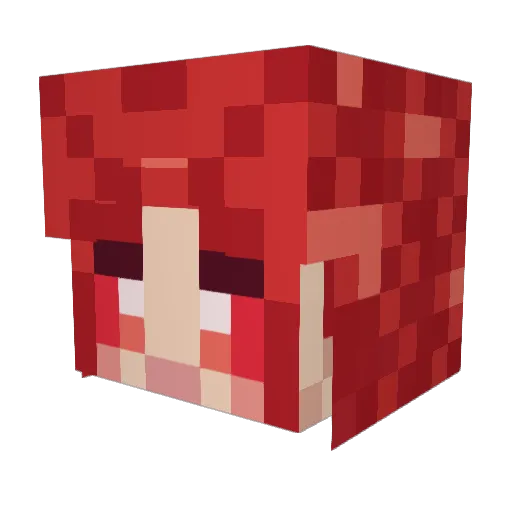 GranitadiFragola Minecraft avatar head, 3D render