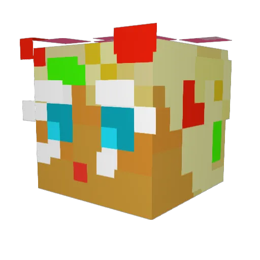 Grannee Minecraft avatar head, 3D render