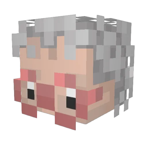 Granniearms Minecraft avatar head, 3D render