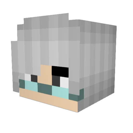 GrannyMuffin2 Minecraft avatar head, 3D render