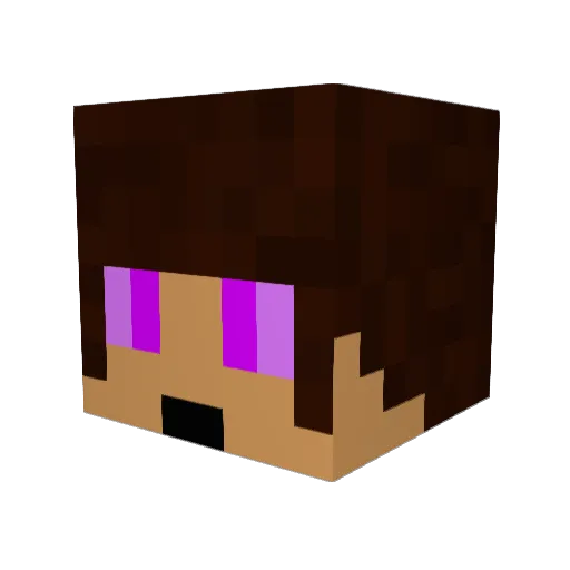 GrannySoups Minecraft avatar head, 3D render