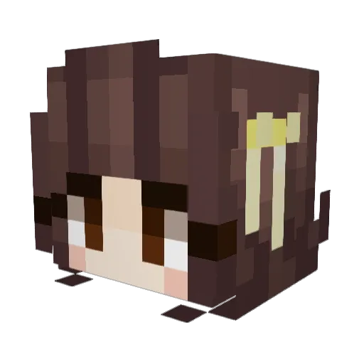 GrannyZibby Minecraft avatar head, 3D render