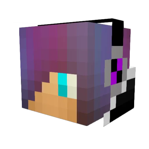 Grannystyle Minecraft avatar head, 3D render
