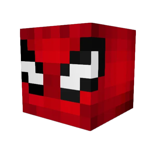 Grant10red Minecraft avatar head, 3D render