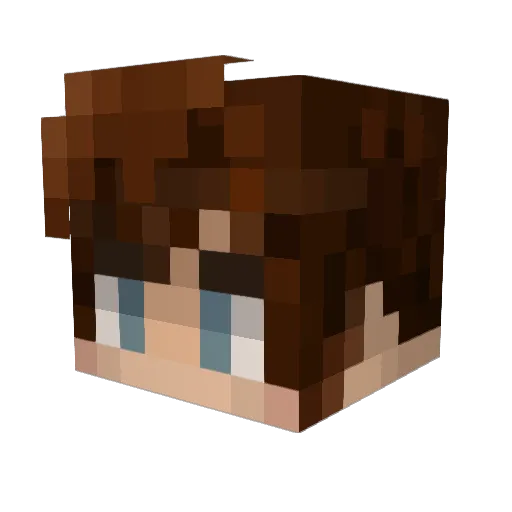 GrantRie Minecraft avatar head, 3D render
