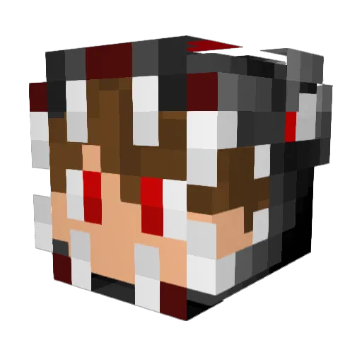 GrantRoland Minecraft avatar head, 3D render