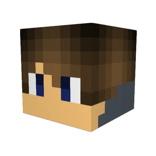 GrantS45 Minecraft avatar head, 3D render
