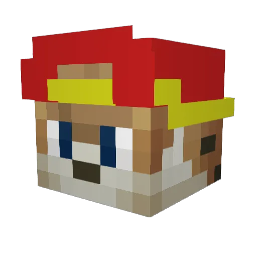 Grantgtj Minecraft avatar head, 3D render