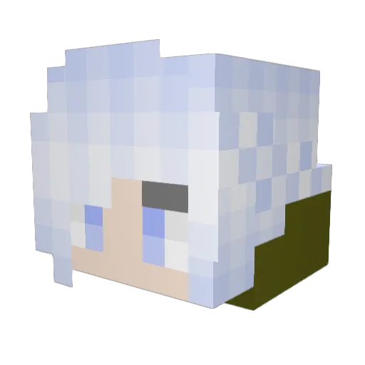 Grap3pants Minecraft avatar head, 3D render