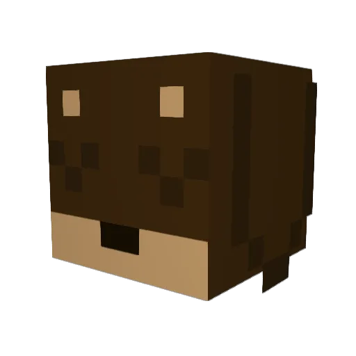 Grape Minecraft avatar head, 3D render