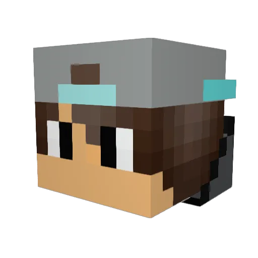 GrapeBackWoods Minecraft avatar head, 3D render