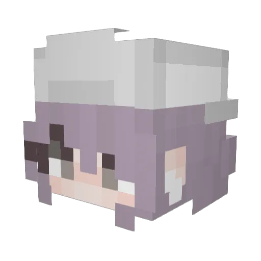 GrapeDuckling Minecraft avatar head, 3D render