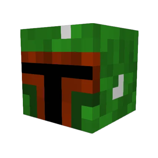 GrapeFish Minecraft avatar head, 3D render