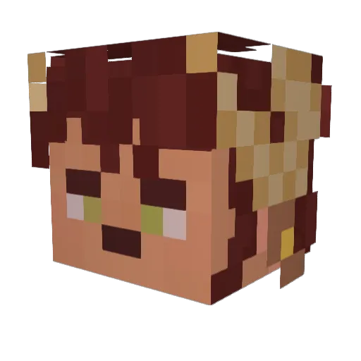GrapeJooz Minecraft avatar head, 3D render