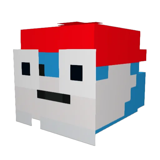 GrapeJuice Minecraft avatar head, 3D render