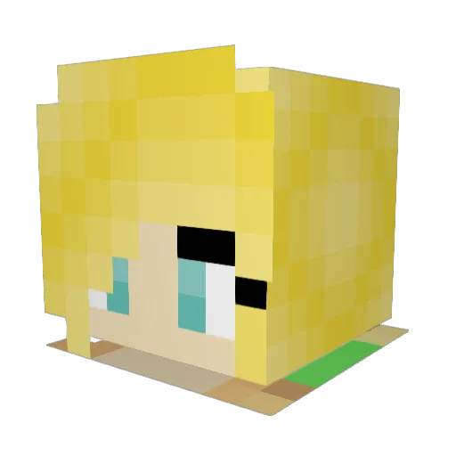 GrapeSoda04 Minecraft avatar head, 3D render
