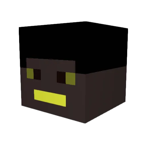 GrapeTap Minecraft avatar head, 3D render