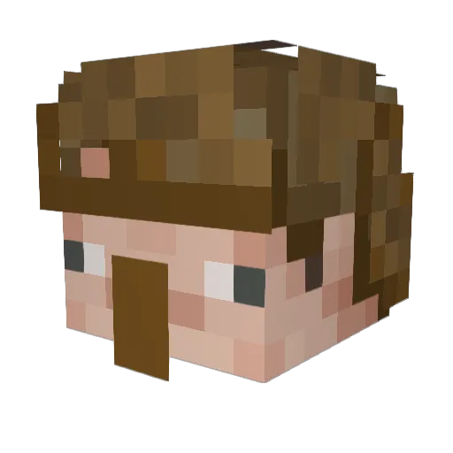 Grapeapplejelly Minecraft avatar head, 3D render