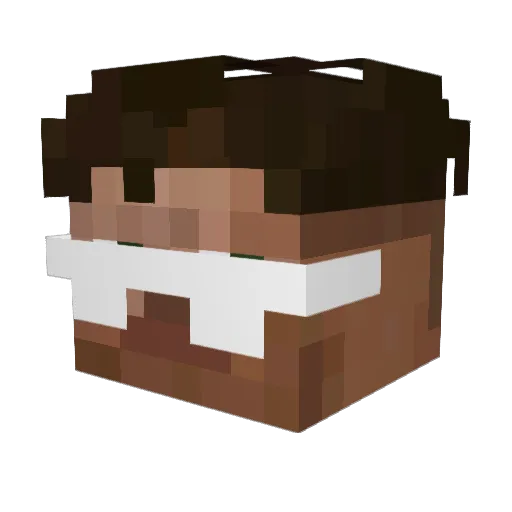 Grapehaze Minecraft avatar head, 3D render