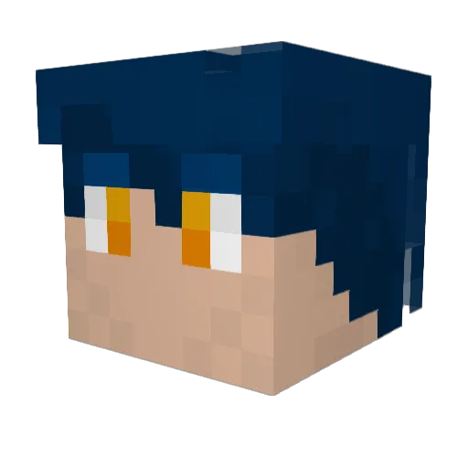 GraphCK Minecraft avatar head, 3D render